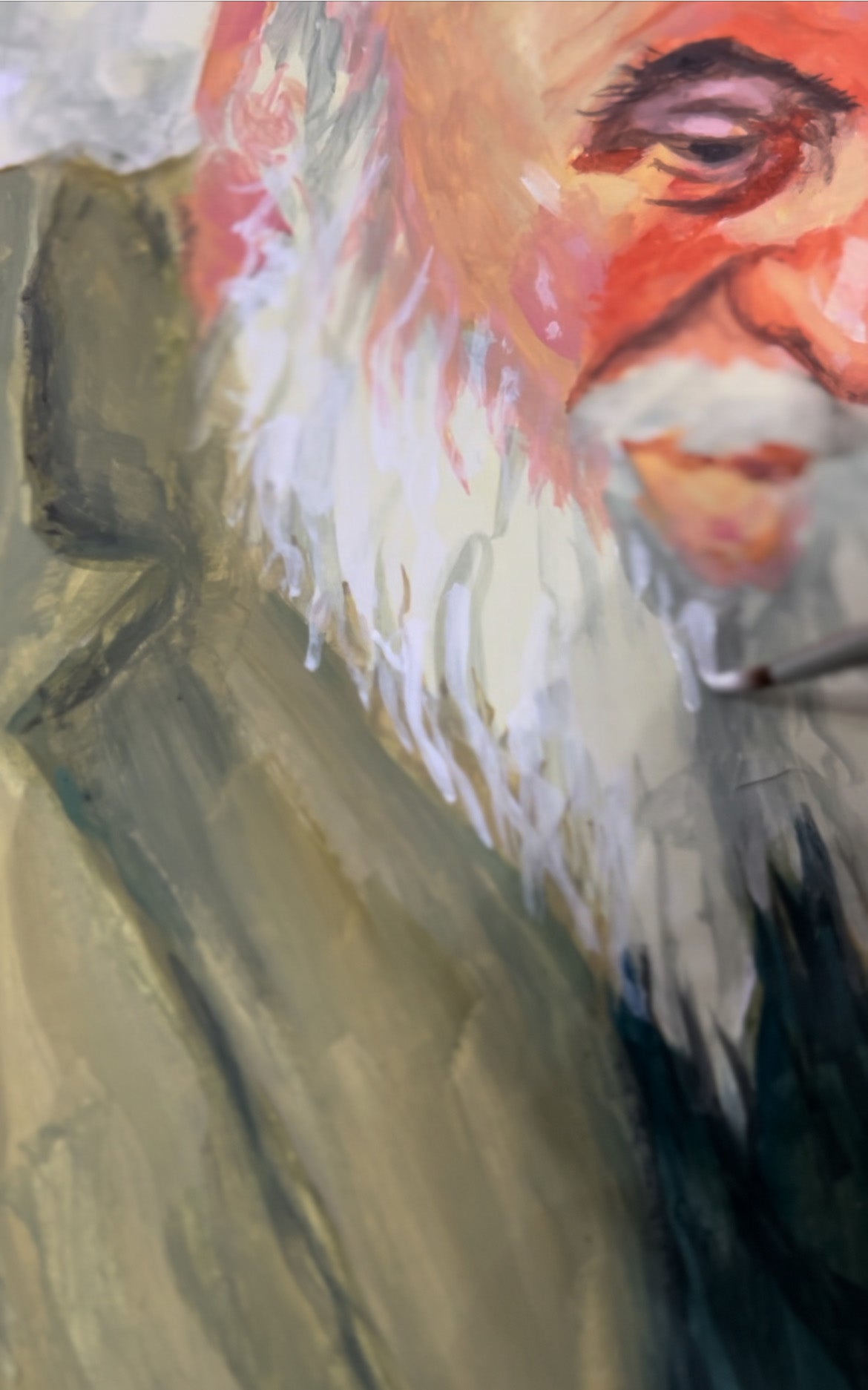 Lone beer oil painting