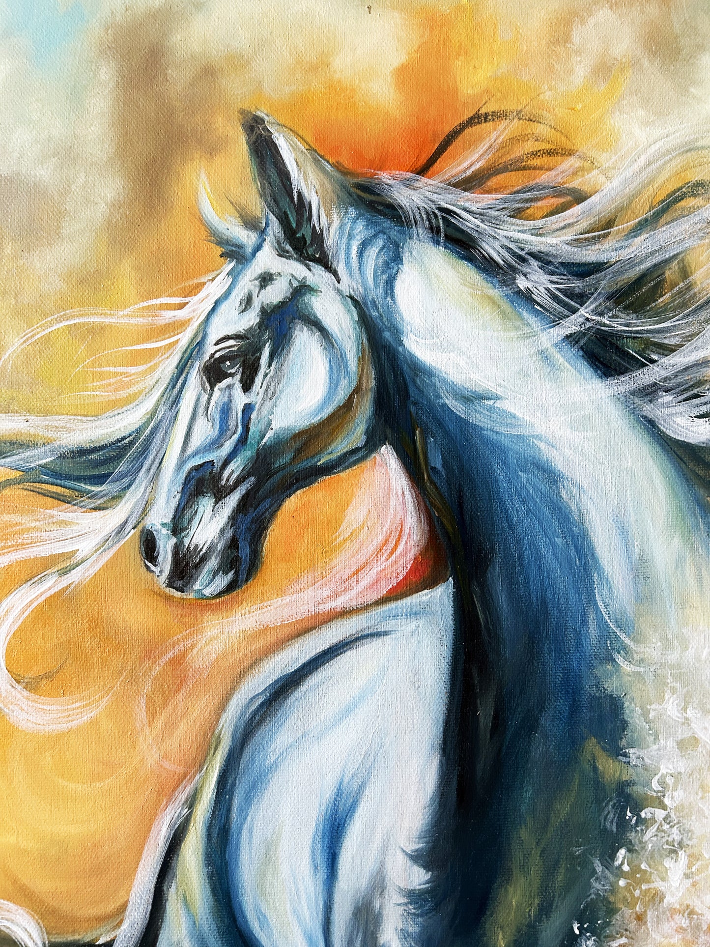 Horse oil painting