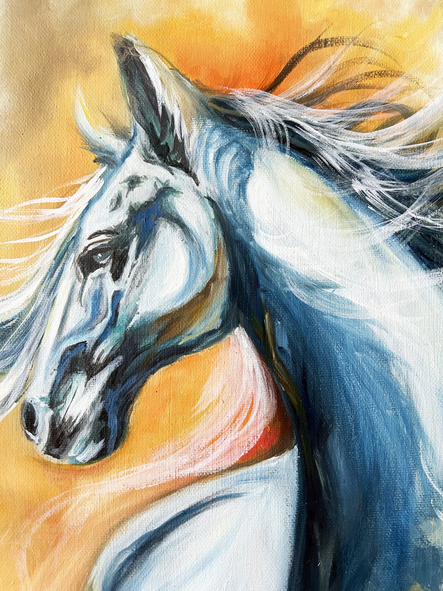 Horse oil painting