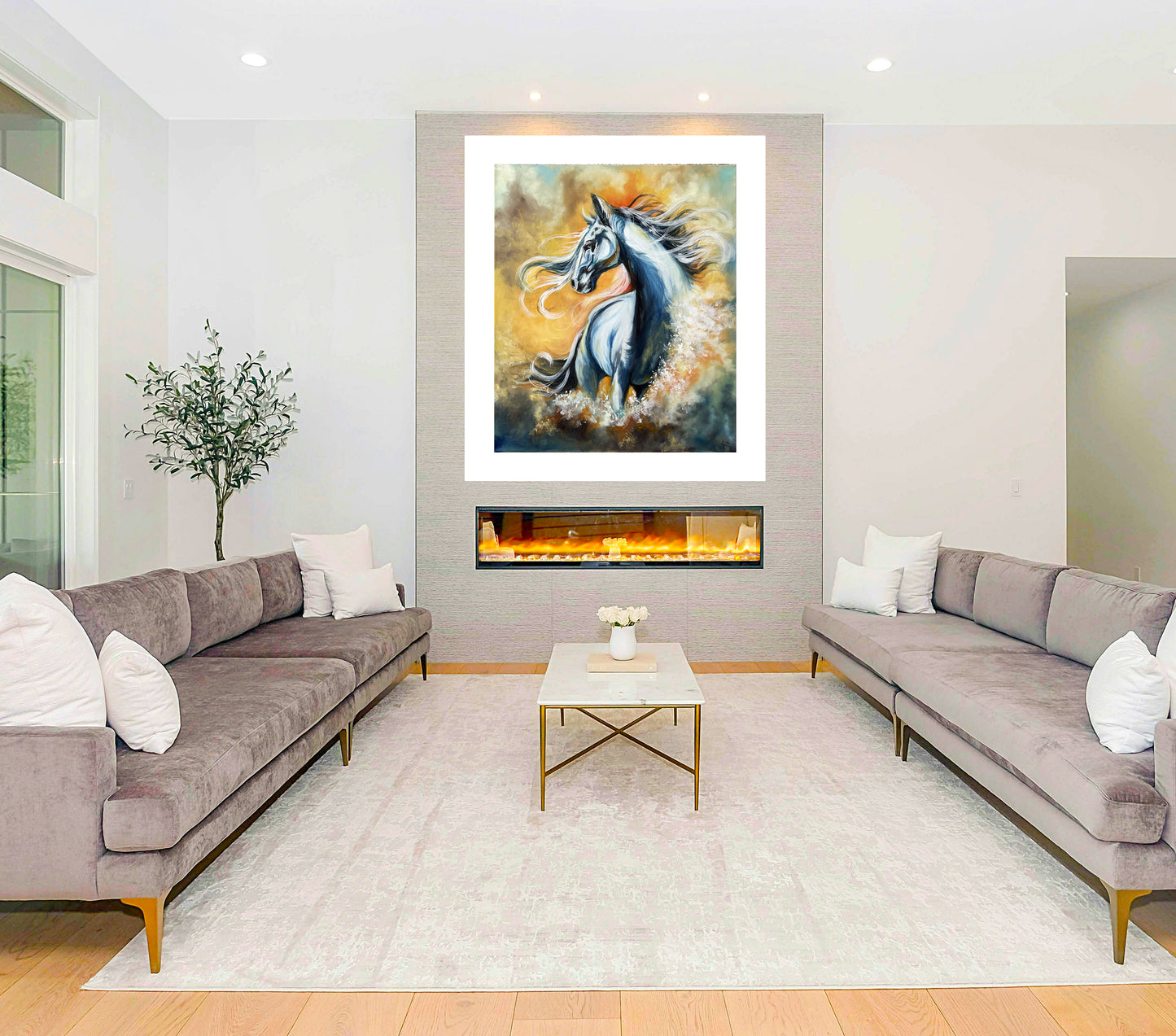 Horse oil painting