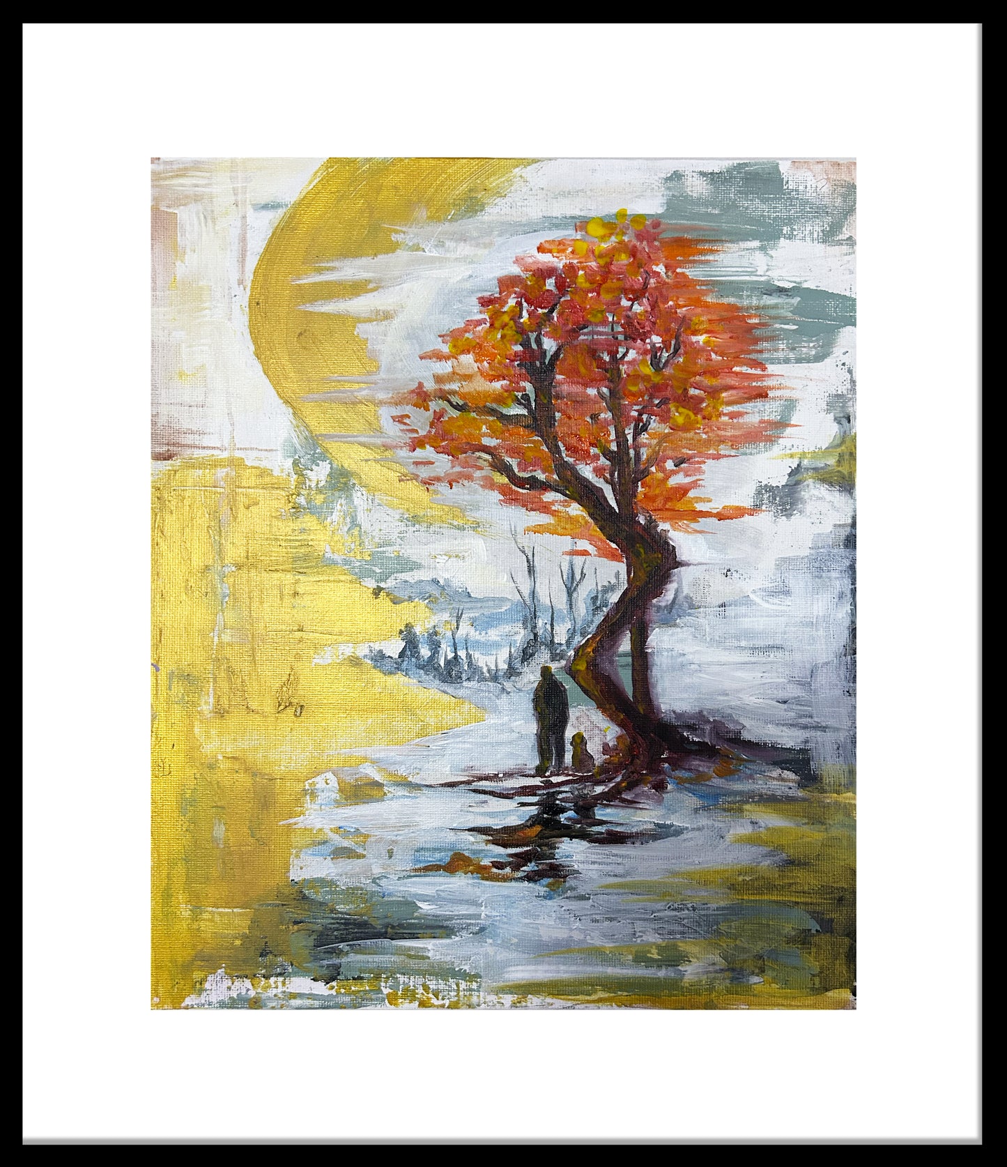 Landscape painting on canvas panel. 8.27 inches by 11.69 inches, unframed