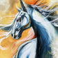 Horse oil painting