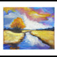 Landscape painting on canvas panel. 8.27 inches by 11.69 inches, unframed