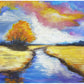 Landscape painting on canvas panel. 8.27 inches by 11.69 inches, unframed
