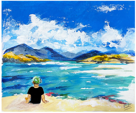 Landscape painting on canvas paper. 8.27 inches by 11.69 inches, unframed