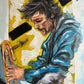 Painting on canvas. 8.27 inches by 11.69 inches, unframed